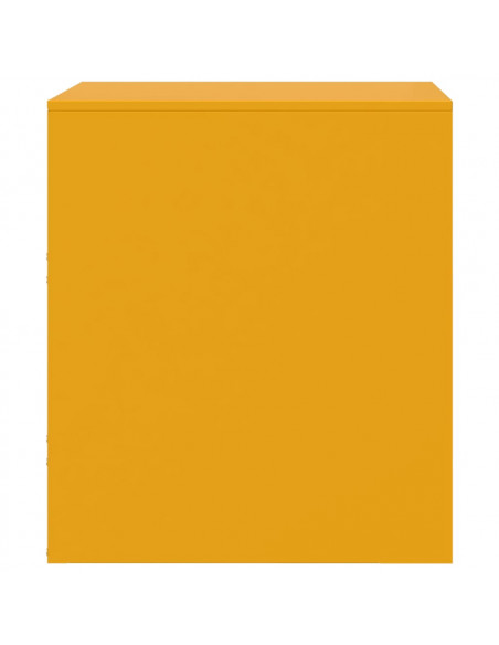 Comodino Giallo 34,5x39x44 cm in Acciaio