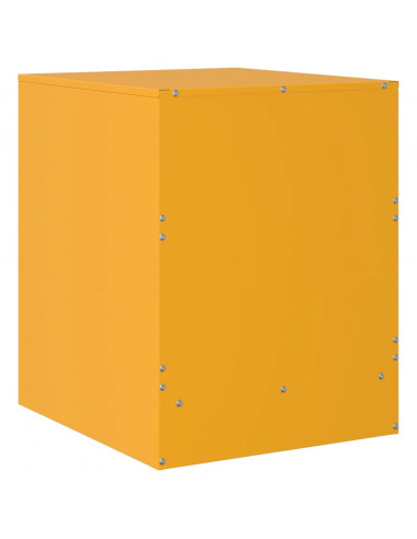Comodino Giallo 34,5x39x44 cm in Acciaio