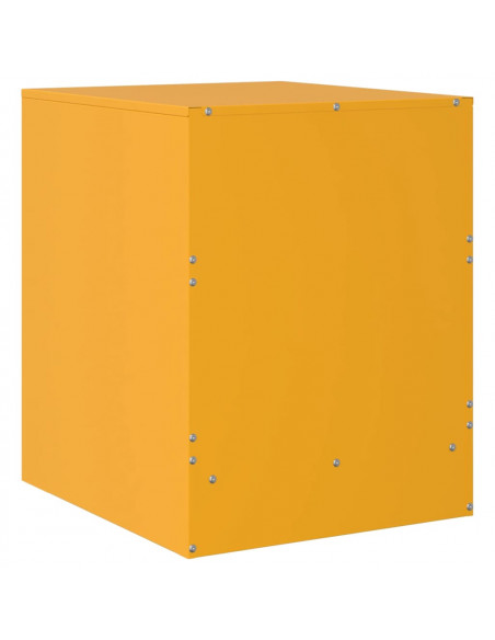 Comodino Giallo 34,5x39x44 cm in Acciaio