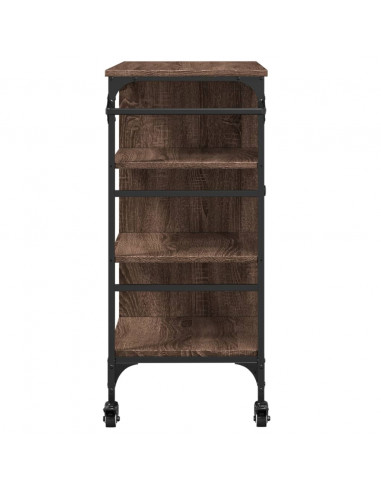 Carrello da Cucina Rovere Marrone 87,5x38,5x84,5 cm Multistrato