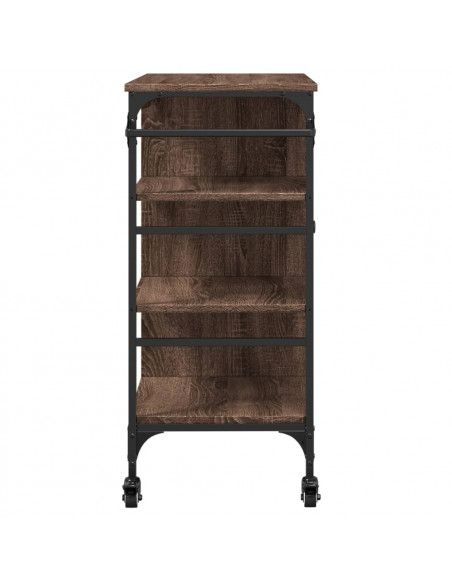 Carrello da Cucina Rovere Marrone 87,5x38,5x84,5 cm Multistrato