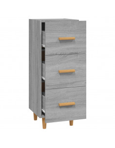Credenza Grigio Sonoma 34,5x34x90 cm in Legno Multistrato