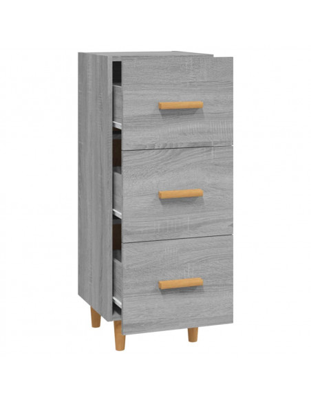 Credenza Grigio Sonoma 34,5x34x90 cm in Legno Multistrato