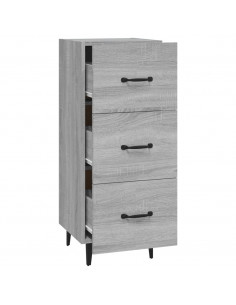 Credenza Grigio Sonoma 34,5x34x90 cm in Legno Multistrato