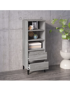 Credenza Grigio Sonoma 40x36x110 cm in Legno Multistrato