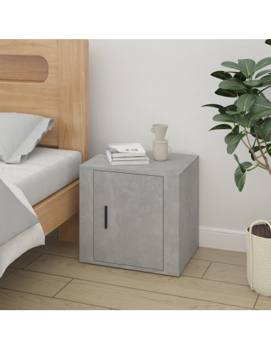 Comodini 2 pz Grigio Cemento 50x39x47 cm