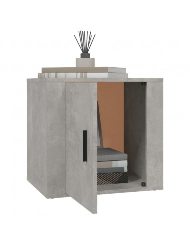 Comodini 2 pz Grigio Cemento 50x39x47 cm