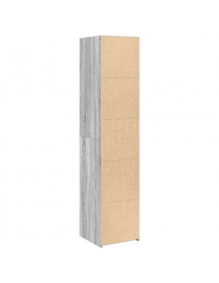 Credenza Grigio Sonoma 40x41x185cm in Legno Multistrato