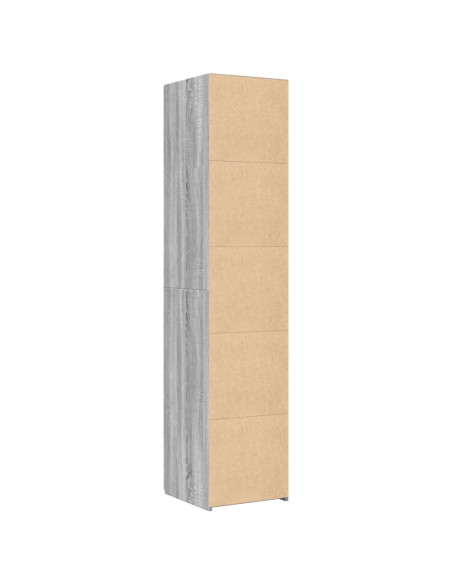 Credenza Grigio Sonoma 40x42,5x185 cm in Legno Multistrato