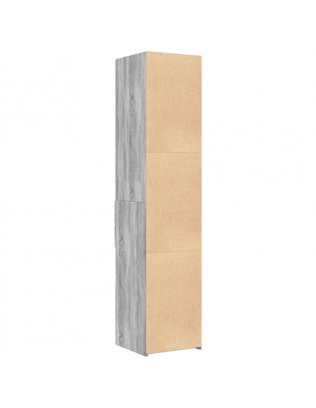 Credenza Grigio Sonoma 40x42,5x185 cm in Legno Multistrato