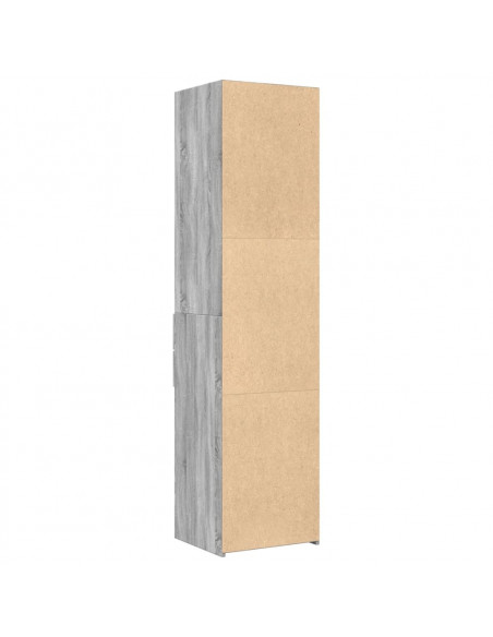Credenza Grigio Sonoma 45x42,5x185 cm in Legno Multistrato
