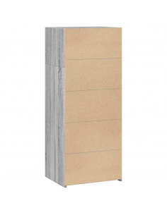 Credenza Grigio Sonoma 50x41x124 cm in Legno Multistrato