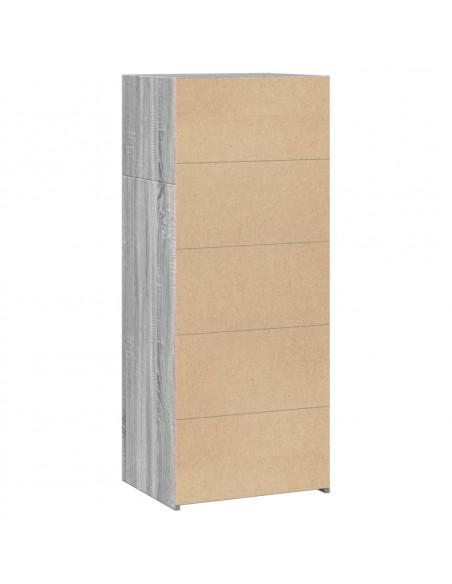 Credenza Grigio Sonoma 50x41x124 cm in Legno Multistrato