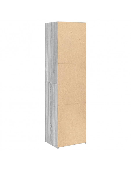 Credenza Grigio Sonoma 50x42,5x185 cm in Legno Multistrato
