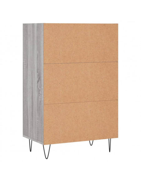 Credenza Grigio Sonoma 57x35x90 cm in Legno Multistrato