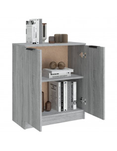 Credenza Grigio Sonoma 60x30x70 cm in Legno Multistrato