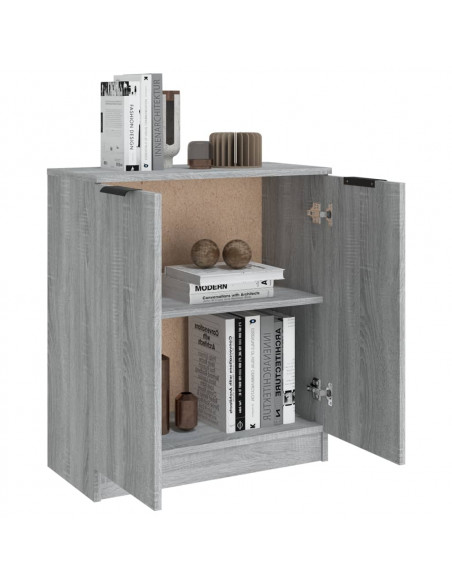 Credenza Grigio Sonoma 60x30x70 cm in Legno Multistrato