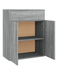 Credenza Grigio Sonoma 60x30x75 cm in Legno Multistrato