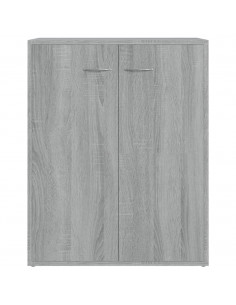 Credenza Grigio Sonoma 60x30x75 cm in Legno Multistrato