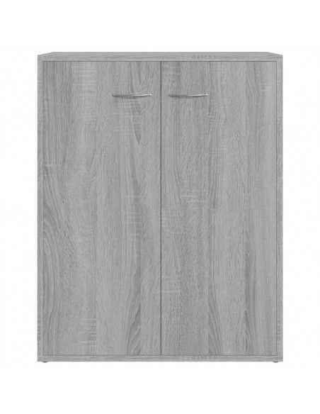 Credenza Grigio Sonoma 60x30x75 cm in Legno Multistrato
