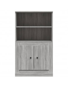 Credenza Grigio Sonoma 60x35,5x103,5 cm in Legno Multistrato
