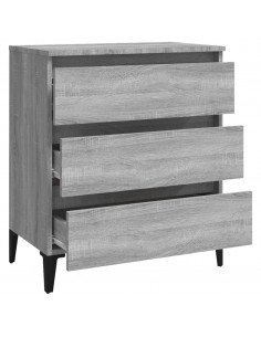 Credenza Grigio Sonoma 60x35x69 cm in Legno Multistrato