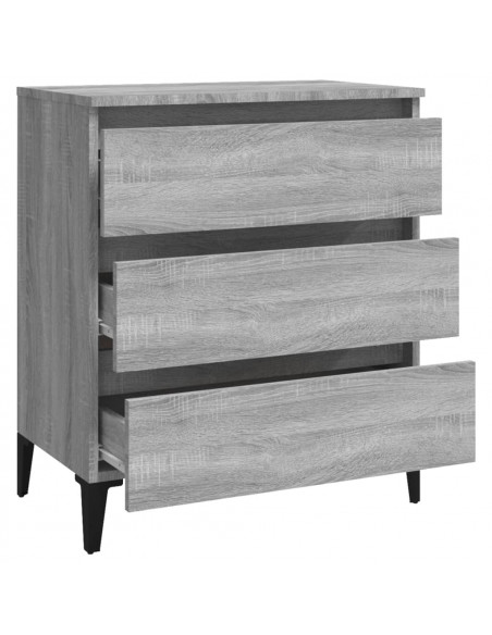 Credenza Grigio Sonoma 60x35x69 cm in Legno Multistrato