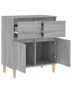 Credenza Grigio Sonoma 60x35x70 cm in Legno Multistrato