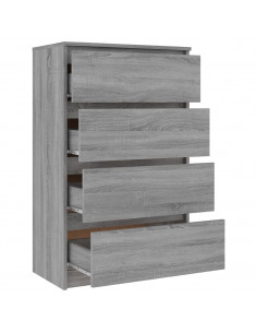 Credenza Grigio Sonoma 60x35x98,5 cm in Legno Multistrato