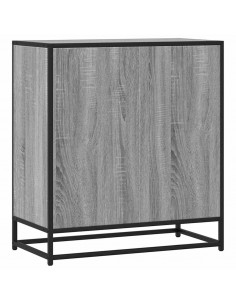 Credenza Grigio Sonoma 68x35x76 cm in Truciolato e Metallo