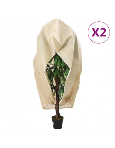 Coperture con Cerniera per Piante 2pz 70 g/m² 1,55x1,55 m