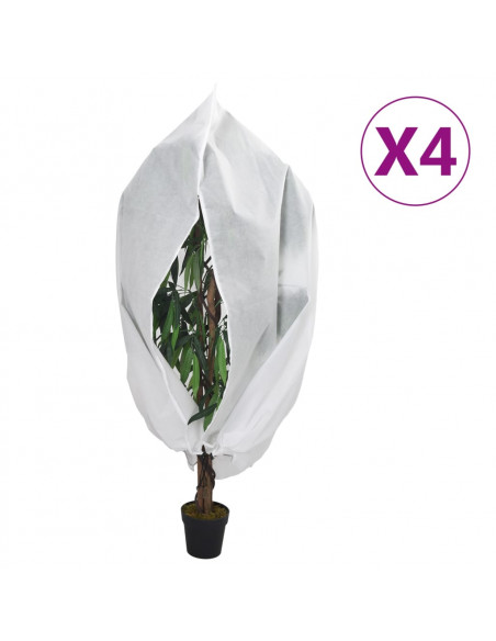 Coperture con Cerniera per Piante 4pz 70 g/m² 1,55x1,55 m