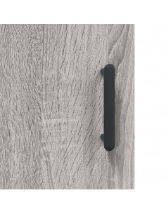 Credenza Grigio Sonoma 69,5x34x180 cm in Legno Multistrato