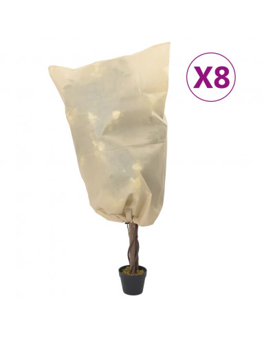 Coperture con Coulisse per Piante 8pz 70 g/m² 0,8x1,2 m