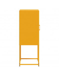 Credenza Giallo Senape 36x39x107 cm in Acciaio 2