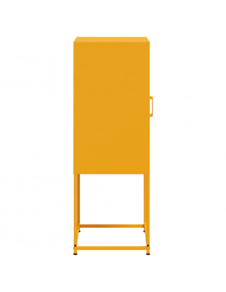 Credenza Giallo Senape 36x39x107 cm in Acciaio