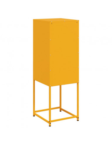 Credenza Giallo Senape 36x39x107 cm in Acciaio