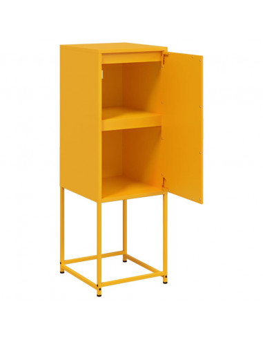 Credenza Giallo Senape 36x39x107 cm in Acciaio