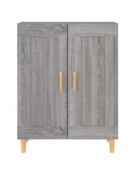 Credenza Grigio Sonoma 69,5x34x90 cm in Legno Multistrato