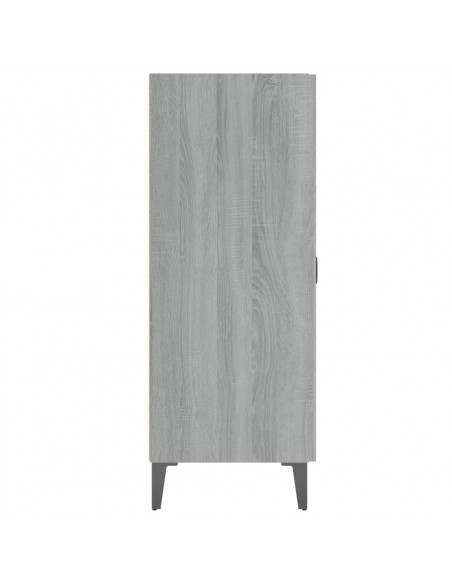 Credenza Grigio Sonoma 69,5x34x90 cm in Legno Multistrato
