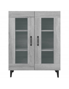 Credenza Grigio Sonoma 69,5x34x90 cm in Legno Multistrato