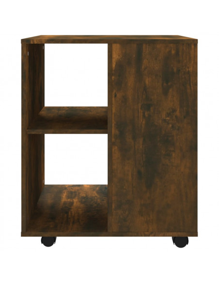 Armadietto con Ruote Rovere Fumo 60x53x72 cm Legno Multistrato