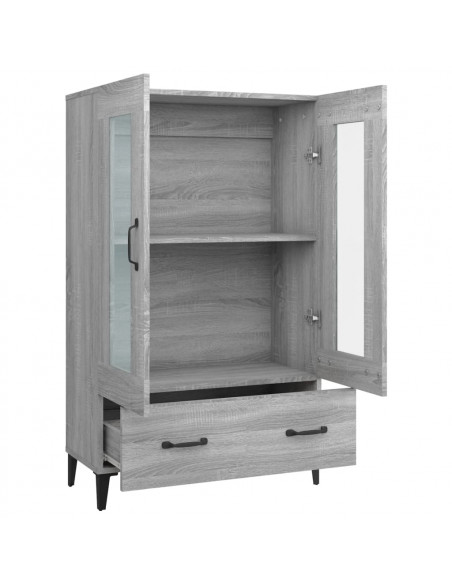 Credenza Grigio Sonoma 70x31x115 cm in Legno Multistrato