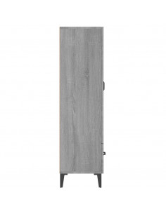 Credenza Grigio Sonoma 70x31x115 cm in Legno Multistrato