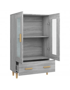 Credenza Grigio Sonoma 70x31x115 cm in Legno Multistrato