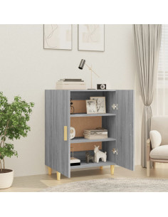 Credenza Grigio Sonoma 70x34x90 cm in Legno Multistrato