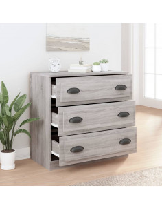 Credenza Grigio Sonoma 70x35,5x67,5 cm in Legno Multistrato