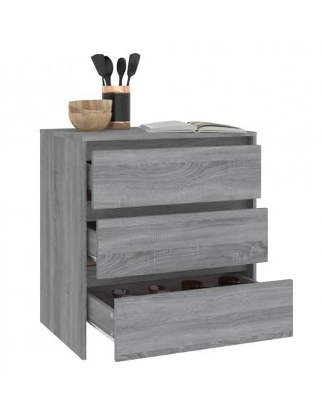 Credenza Grigio Sonoma 70x41x75 cm in Truciolato