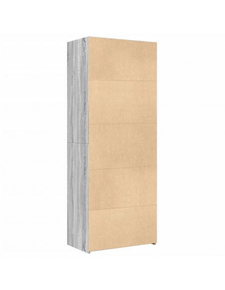 Credenza Grigio Sonoma 70x42,5x185 cm in Legno Multistrato