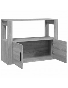 Credenza Grigio Sonoma 80x30x60 cm in Legno Multistrato